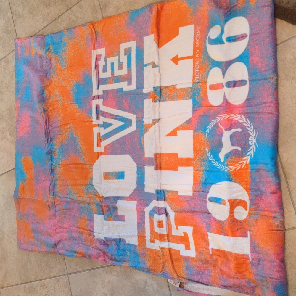 Victoria's secret pink beach towel/ coin purse